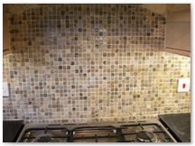 Mosaic kitchen wall tiling Mrs Haughey Cupar